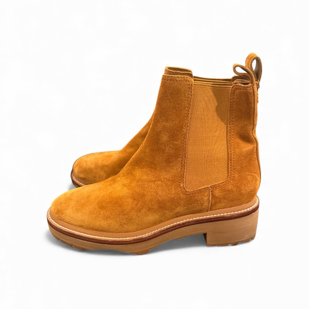 Tory Burch Suede Chelsea Boots SZ 7.5 NWOB - Picture 4 of 5